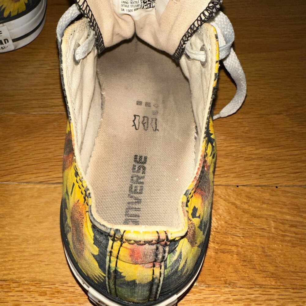 Converse Women's Sunflower Print Low Top Sneakers - Yellow/Black - Picture 14 of 15